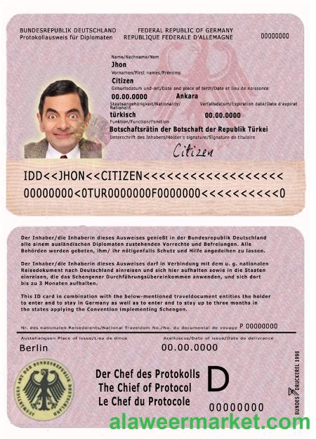 Germany protokollausweis fur diplomaten